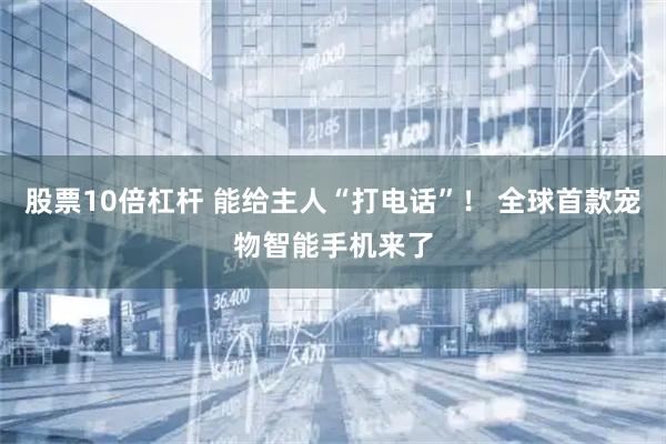股票10倍杠杆 能给主人“打电话”！ 全球首款宠物智能手机来了